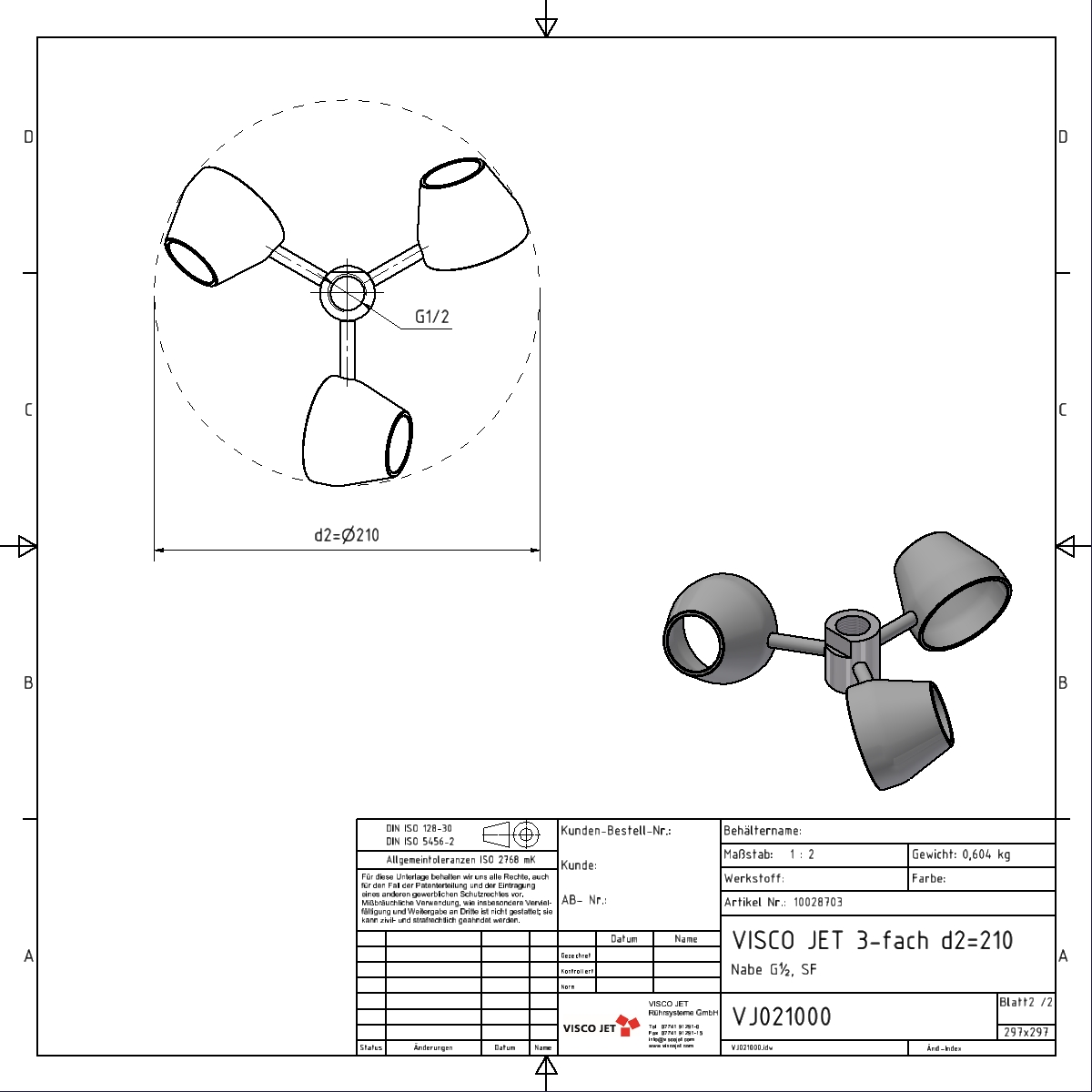 VISCO JET® CLASSIC Ø 210mm mit Sicherungsfläche