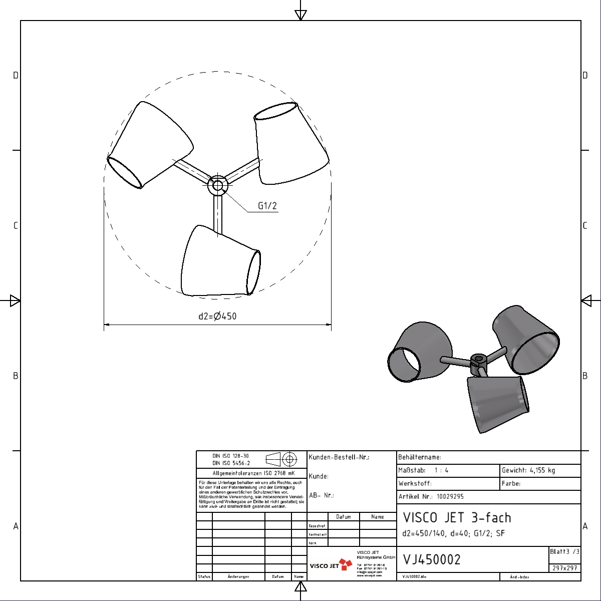 VISCO JET® CLASSIC Ø 450mm mit Sicherungsfläche