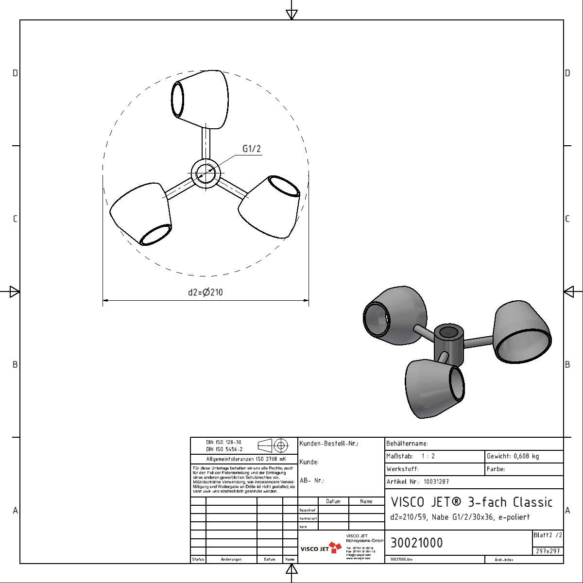 VISCO JET® CLASSIC Ø 210mm e-poliert