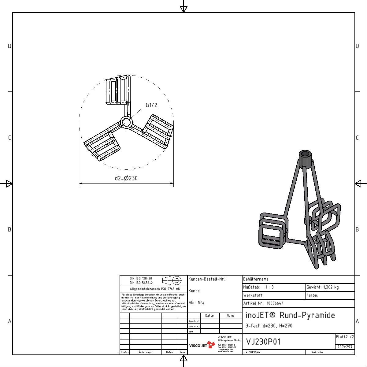 VISCO JET® PYRAMIDE Ø 230mm