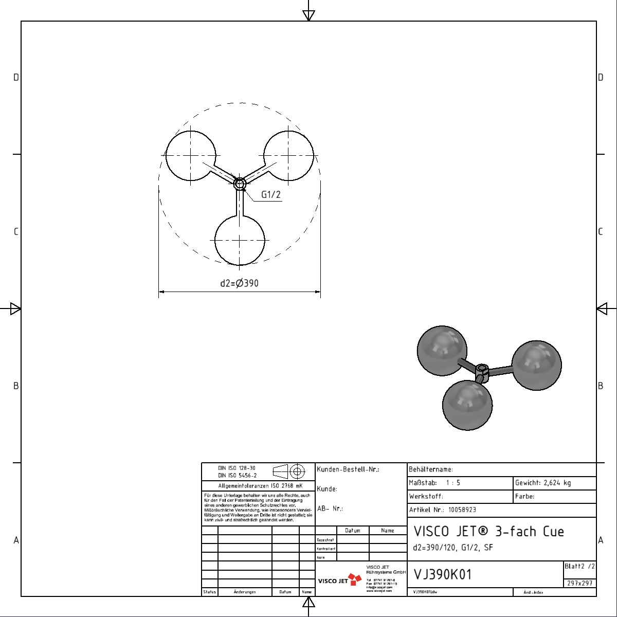 VISCO JET® CUE Ø 390mm with locking area